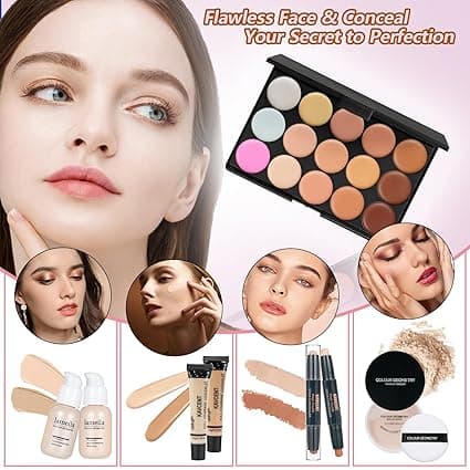 Makeup Kit Makeup Sets for Teens Makeup kits for Women Teenagers Make up Eyeshadow Palette Foundation Concealer Lipgloss Makeup Kit for Women Full Kit