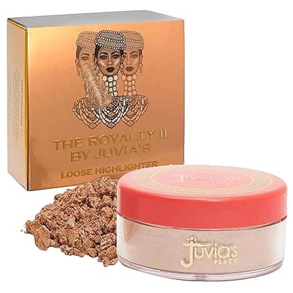 Juvia's Place Loose Highlighter Nubian Royalty 2 - Illuminating Loose Powder Highlighter Makeup, Shimmer Powder that gives Radiant Glow - Suitable for all Skin Tone